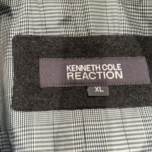 Kenneth Cole Reaction Men's Gray Double Breast Wool Blend Pea Coat - Size XL - Picture 3 of 12